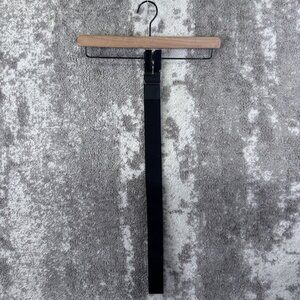 Moussy Belt 25" Black Adults Buckle 7 Notches Solid Black Centre